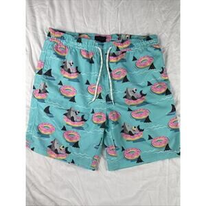 Valor Collective Men's M Medium Shark Donut Drawstring Waist Unlined Swim Shorts